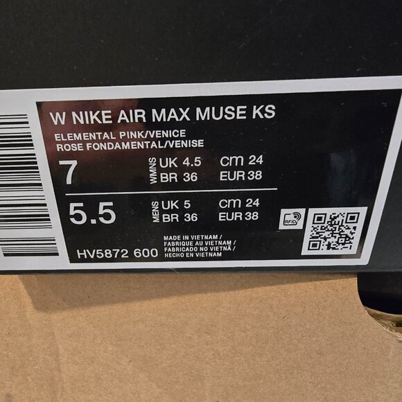 Nike WMNS KNWLS Air Max Muse Ballet Elemental Pink HV5872-600 Women's Size 7 US - Picture 12 of 15